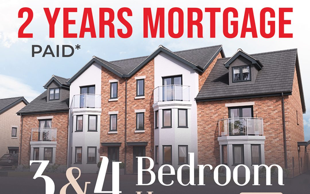 5% Deposit or 2 Years Mortgage paid by Manorcrest on 3 and 4 Bed Properties!