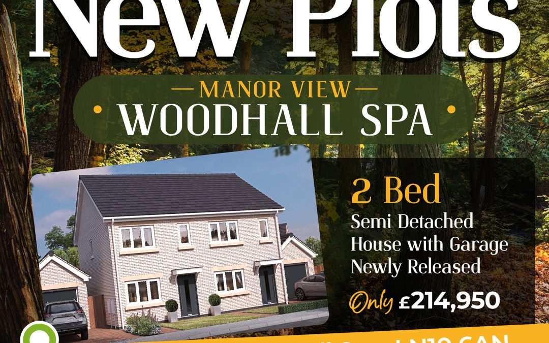 New 2 bed semi-detached plots available in Woodhall Spa!