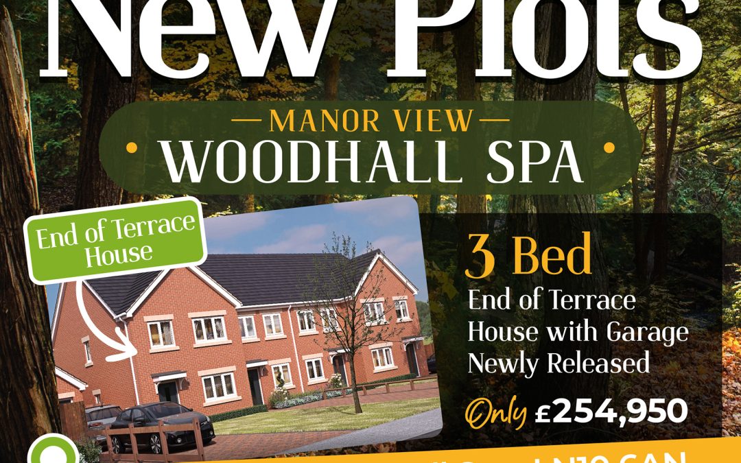 New 3 bed end of terrace plots available in Woodhall Spa!
